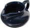 Salsiera in ceramica – Salsiera in porcellana bianca con manico per salse, forno a microonde e congelatore – Caffettiera in colore blu