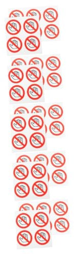 KALLORY 5 Sätze Stoppschild-aufkleber Warnschildaufkleber Hände Wandtattoos Warnzeichen Warnsignale Achtung Aufkleber Bitte Scherzen Selbstklebendes Vinyl 10 Stück * 5