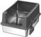 XXL Katzentoilette mit Edelstahlwanne und Rand 71 x 50,5 x 35 cm Grau-Silber inkl. Schaufel