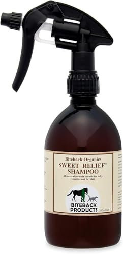 Biteback Products 'Sweet Relief' Spray Shampoo - Purely Natural, Extra Gentle Formula for Sensitive Skin, Perfect for Horses & Dogs, Ideal for Bathing, Grooming, and Coat Care - 500ml