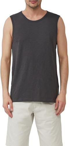 s.Oliver Baumwoll-Tanktop mit Flammgarnstruktur