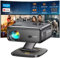 Proiettore【Android TV & Rotazione a 360 °】 Horlat Proiettore 4K Supporto WiFi 6 Bluetooth, 25000 Lumen, Auto Keystone Zoom 50%,Videoproiettore Home Cinema per TV Stick/smartphone