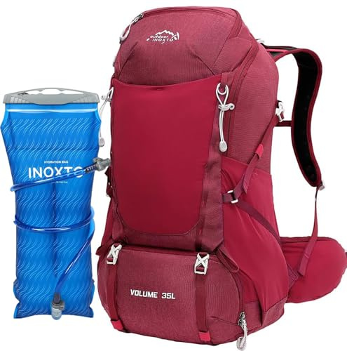 INOXTO 40L Hiking Backpack, Camping Backpack with Waterproof Rain Cover for Men, Outdoor Sport Travel Daypack for Climbing