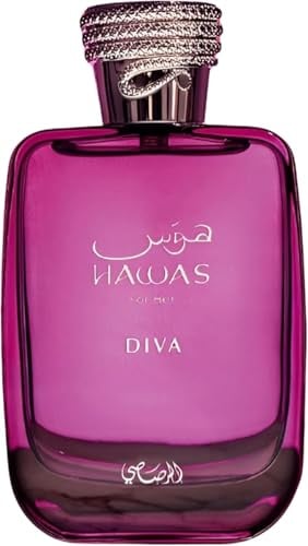 Rasasi Hawas Diva EDP For Women 100ml | Fruchtig, blumig, Amber, Moschus - Eau de Parfum Spray langanhaltender Duft für Frauen, 95.8 g / 100ml