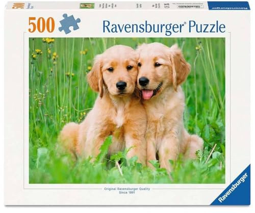 Ravensburger Puzzle Die Golden Retriever Brothers — Puzzles für Erwachsene ab 14 Jahren, 49 x 36 cm, Tierpuzzle für Erwachsene, Welpen-Kollektion, Geschenkideen