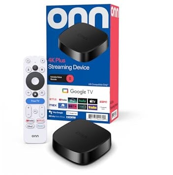 onn 4k Plus Streaming Device, Google TV-Ultrafast Streaming Device, 16GB Storage, 2GB Ram, Remite with Voice Control-US Only