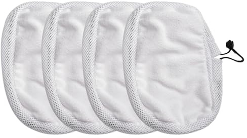 Gettimore 4-Pack Microfiber Mop Cloths for Morphy Richards Steam Cleaners (70495, 720023, 720502) Washable, Elasticated