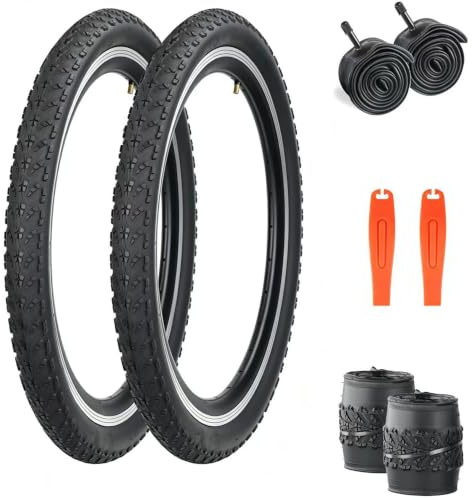 ZUKKA Juego de 2 neumáticos de bicicleta de 20/24/26 pulgadas 1,95 con 2 cámaras de aire de 20/24/26 pulgadas Schrader AV35 mm para bicicleta de montaña