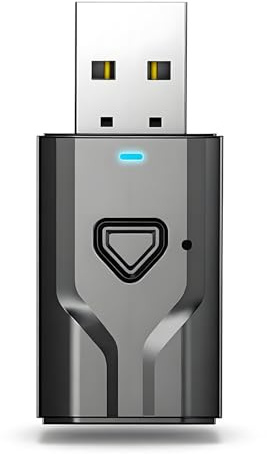 Bluetooth 5.0 USB Audio Adapter 2-in-1 Sender Empfänger ohne Latenz | Kabelloser Bluetooth Transmitter Receiver mit 3,5mm AUX-Anschluss,fürTV, PC,Auto,Lautsprecher,Kopfhörer,Stereo Musik