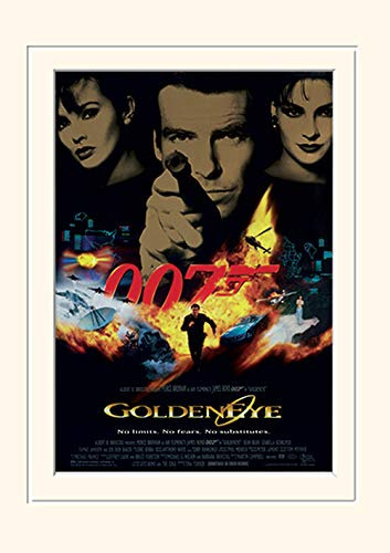 James Bond 'Goldeneye'ein Blatt, montiert Drucken,30 x 40 cm