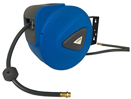 Oypla 10m 30ft Auto Retractable 3/8 Air Line Compressor Hose Reel