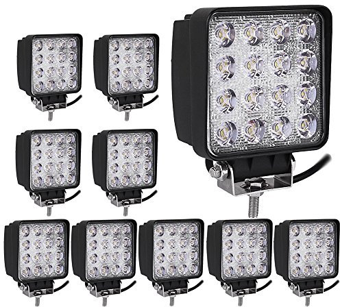 Greenmigo ALPHA DIMA 10X 48W LED Scheinwerfer Flutlicht Rückfahrscheinwerfer IP67 Wasserdicht Arbeitsscheinwerfer 12V 24V