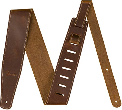 Fender Broken-In Leather Strap, Tan 2.5