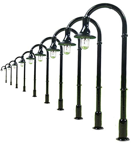 Evemodel 10Stk. Modell Lampen Laternen Bulben Spur H0 48mm Modellbau Modellbahn Landschaftsbau L005