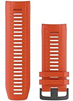 Garmin Instinct watch band, Silicone, Flame Red | Official Garmin watch band, fits instinct only, ideal for daily wear, sports & daily wear, sweat resistant