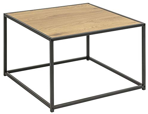 PKline Couchtisch Sea Wildeiche Dekor Metall Beistelltisch Sofatisch Wohnzimmer Tisch