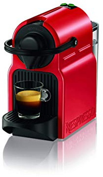 Nespresso Krups Inissia XN1005 - Cafetera monodosis de cápsulas Nespresso, 19 bares, apagado automático, color rojo (Reacondicionado)