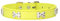 Mdurian Collier de Chien clouté en os de Cuir véritable, Colliers de Taille réglable Confortables pour Petit Chien Moyen (M, Citron)