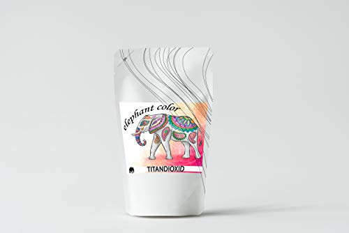 elephant color Titandioxid Pigmentfarbe Weißmacher zum Einfärben von Farben Lacken Beton Kunststoffe Estrich Putz Epoxidharz Oxidpigment Oxidweiß (25 kg)