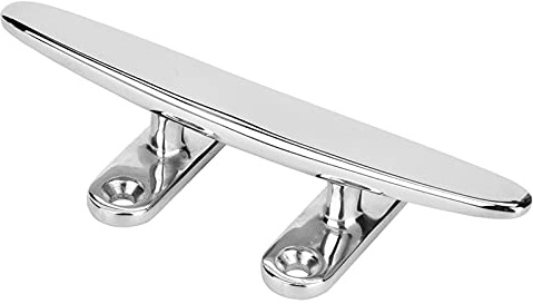 BORDSTRACT Boat Cleats Dock Cleats, Mirror Polished Open Boat Mooring Accessories, Kayak Cleat for Boat Docks, Kayaks, Marine, Nautical Decor (8in)