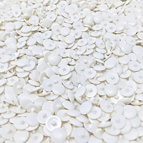 Pozidriv-Abdeckkappen, Pozidriv-Abdeckungen für PZ1-, PZ2-, PZ3-, PZ4- und PZ5-Schrauben, hergestellt in Deutschland (weiß, Pozi Nr. 1, 8,1 mm Kopf x 1,7 mm tief, siehe zweites Bild für