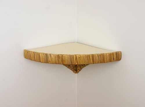 Lycce Animal-Design Eck-Wandliege Eckliegeplatte aus Wasserhyazinthe Wandmodul, Eckliegefläche, Katzenliege, Bauteil für die Wand, Wandmontage, Kletterwand