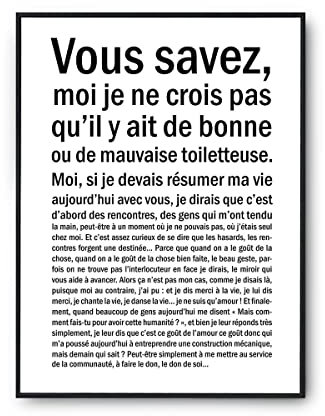Planetee Affiche femme Toiletteuse Bonne ou mauvaise | Poster Tableau Métier Humour fond noir pour décoration murale qualité papier Premium A3
