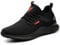 Black Safety Trainers Mens Womens Steel Toe Cap Safety Shoes Lightweight Safety Work Trainers Work Boots Non-Slip Puncture Proof Black UK 8