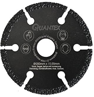QUANTEX Universal Diamanttrennscheibe 50 mm x 10 mm Aufnahme. Zubehör für Akku-Trennschleifer und Druckluft-Trennschleifer.