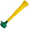 FUN FAN LINE - Pack x3 Plastik Vuvuzela Trompeten. Zubehör für Fußball- und Sportfeste. Geräuschvolles Lufthorn für die Animation. (Brasilien)