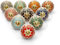 Craft Trade Assorted Multicolor Ceramic Knobs for Cabinet Drawers Cupboard Furniture Kitchen Vintage Colorful Dresser Door Handle Indoor Home Décor - Pack of 10