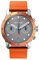 DeTomaso Venture Chronograph TOPO Gray Grau Herren-Armbanduhr Analog Quarz Nylon Armband Orange