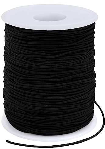 Uiopa Gummiband für Armbänder, 1,2mm x 100m Gummiband Rund Gummifaden Perlenschnur, Elastische Schnur Gummibänder für Armbänder, Halsketten, Perlenarbeiten, Schmuckherstellung, DIY Handwerk