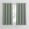 PONY DANCE Verdunkelungsvorhang Salbeigrün Ösen Gardinen 2er Set H 145 x B 140 cm Wohnzimmer Vorhang Kurz Blickdicht Thermogardine Wärmeisolierend Blackout Thermal Curtains