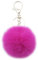 Xsclpomddy Pom Pom Schlüsselbund künstliche weiche Kaninchenhaar Taschenanhänger Ball Schlüsselanhänger für Handtasche Auto Anhänger Dekoration,rose