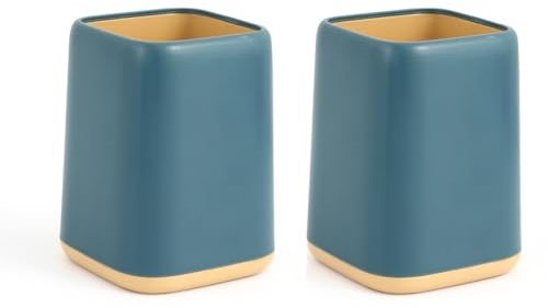 Croselyu Pot à Crayons Simple pour Ranger Stylos, Pinceaux de Maquillage, Joli Décoration de Bureau (Style 1)