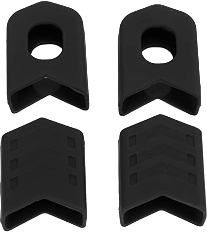 Fahrrad Kurbelschutz, Schutz für Kurbelstiefel, MTB Mountainbike Kurbelsatzkappen Schutz, Silikon Fahrrad Kurbelgehäuse Abdeckung Kurbelhülse Arm Boot Protector, Schützen und stylen Sie(Schwarz)