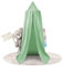 lilime® Betthimmel Baldachin aus 100% Baumwolle, ⌀50cm, Länge 240cm, Moskitonetz, Kinderzimmer, Hausbett, Kinderbett und Baby Bett - Mint