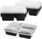 JEUIHAU 40 Pack 3 Compartment Meal Prep Containers, 32oz Plastic Food Storage Trays with Airtight Lids, Stackable Food Storage Trays for Microwavable, Freezer and Dishwasher Safe