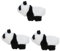 TOYANDONA 3pezzi Bracciale Slap Panda Morbido Peluche Per Feste e Compleanni Creativo Per Adulti Accessorio Divertente Per Eventi e Celebrazioni