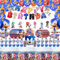 Suonic 133 PCS Theme Decorations - Birthday Banner, Foil Balloons, Paper Cups, Cake Toppers, Party Plates, Tablecloth