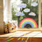 Regenbogen Fensterfolie Kinderzimmer,Fensterbilder Kinder Prisma Fensteraufkleber Sommer,Schutz Fenster Kein Klebstoff, Wiederverwendbar Aufkleber, Suncatcher Sticker Reißfestes Anti Kollision