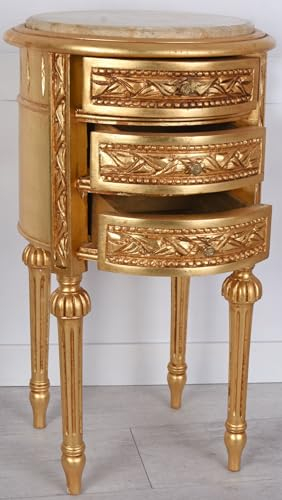 Nachtschrank Nachtkommode Gold Nachttisch Antik Nachtkonsole bar106 Palazzo Exklusiv