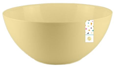 Gem Imports Sunshine Yellow Large Round Reusable Plastic Bowl 25cm