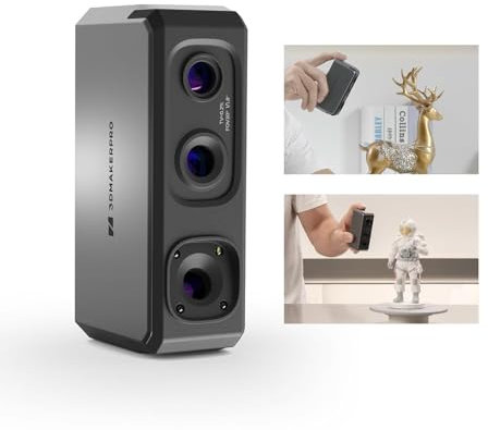 3D Scanner for 3D Printers 10 FPS Fast Scanning Speed ​​with Anti-Shake Lens and 0.02 mm Precision on Windows/MacOS, 3DMakerpro 3D Scanner Seal Lite [Standard Kit]