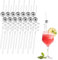 Bliceon 14 Pack Disco Ball Straws, Silver Cocktail Straws for Themed Celebrations, Wedding, Birthday Parties & Events - Fun Mirror Disco Ball Accessories