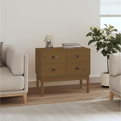 Homgoday Table console ambre 90 x 40 x 78 cm en bois massif de pin, mobilier de meubles d'intérieur pour salon, bureau chambre à coucher