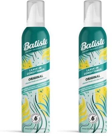 Batiste Dry Leave-In Conditioner Original 100 ml, Batiste-Haarspülung für Damen mit trockenem Haar, mit Sprühkopf, Haarpflege mit frischem Duft & Aloe Vera, Ohne Ausspülen, Vegan (Packung mit 2)