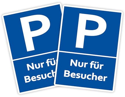 2 Stück XXL Besucher Parkplatzschild 30 x 40cm Schild aus stabiler PVC Hartschaumplatte 5mm mit UV-Schutz von STROBO