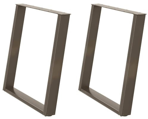 vidaXL Esstischbeine U-Form 2 Stk. Naturstahl 80x(72-73) cm Stahl, Esszimmertischbein, Tischgestell, Esstischgestell, Tischbein, Tischgestelle